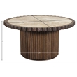 Meridian Furniture Elvira Beige / Brown Marble And Mango Wood Coffee Table