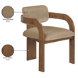 Meridian Furniture Cedra Beige Velvet Performance Fabric Dining Chair (Set of 2)