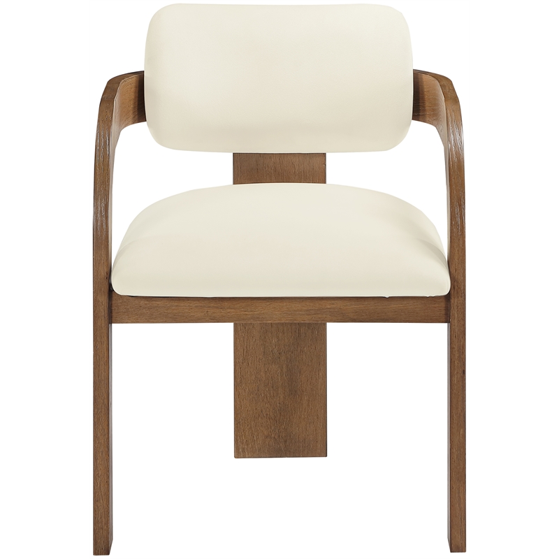 Meridian Furniture Cedra Cream Velvet Performance Fabric Dining Chair (Set of 2)