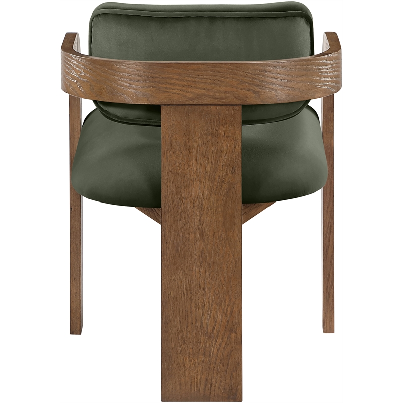 Meridian Furniture Cedra Green Velvet Performance Fabric Dining Chair (Set of 2)