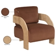 Meridian Furniture Cedra Cognac Velvet Performance Fabric Accent Chair