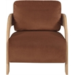 Meridian Furniture Cedra Cognac Velvet Performance Fabric Accent Chair