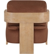 Meridian Furniture Cedra Cognac Velvet Performance Fabric Accent Chair
