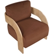 Meridian Furniture Cedra Cognac Velvet Performance Fabric Accent Chair