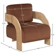 Meridian Furniture Cedra Cognac Velvet Performance Fabric Accent Chair