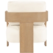 Meridian Furniture Cedra Cream Velvet Performance Fabric Accent Chair