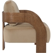 Meridian Furniture Cedra Beige Velvet Performance Fabric Accent Chair