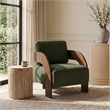 Meridian Furniture Cedra Green Velvet Performance Fabric Accent Chair