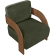 Meridian Furniture Cedra Green Velvet Performance Fabric Accent Chair