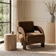 Meridian Furniture Cedra Saddle Velvet Performance Fabric Accent Chair