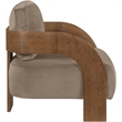Meridian Furniture Cedra Taupe Velvet Performance Fabric Accent Chair