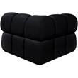 Meridian Furniture Orin Black Velvet Performance Fabric Modular Corner Chair