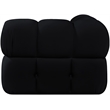 Meridian Furniture Orin Black Velvet Performance Fabric Modular Corner Chair
