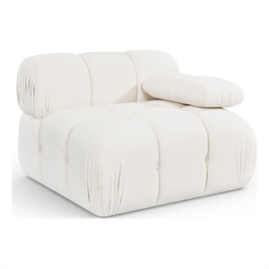 Meridian Furniture Orin Cream Velvet Performance Fabric Modular Chair