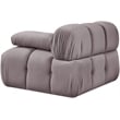 Meridian Furniture Orin Taupe Velvet Performance Fabric Modular Chair