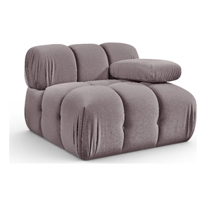 Meridian Furniture Orin Taupe Velvet Performance Fabric Modular Chair