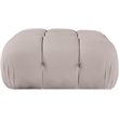 Meridian Furniture Orin Beige Velvet Performance Fabric Modular Ottoman