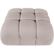Meridian Furniture Orin Beige Velvet Performance Fabric Modular Ottoman