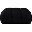 Meridian Furniture Orin Black Velvet Performance Fabric Modular Ottoman