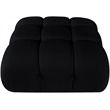 Meridian Furniture Orin Black Velvet Performance Fabric Modular Ottoman