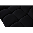 Meridian Furniture Orin Black Velvet Performance Fabric Modular Ottoman