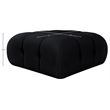 Meridian Furniture Orin Black Velvet Performance Fabric Modular Ottoman