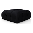 Meridian Furniture Orin Black Velvet Performance Fabric Modular Ottoman