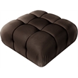 Meridian Furniture Orin Brown Velvet Performance Fabric Modular Ottoman