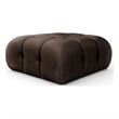 Meridian Furniture Orin Brown Velvet Performance Fabric Modular Ottoman