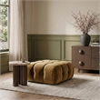 Meridian Furniture Orin Saddle Velvet Performance Fabric Modular Ottoman