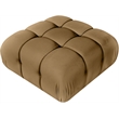 Meridian Furniture Orin Saddle Velvet Performance Fabric Modular Ottoman