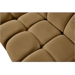 Meridian Furniture Orin Saddle Velvet Performance Fabric Modular Ottoman