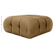 Meridian Furniture Orin Saddle Velvet Performance Fabric Modular Ottoman