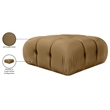 Meridian Furniture Orin Saddle Velvet Performance Fabric Modular Ottoman