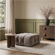 Meridian Furniture Orin Taupe Velvet Performance Fabric Modular Ottoman