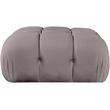 Meridian Furniture Orin Taupe Velvet Performance Fabric Modular Ottoman