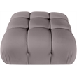 Meridian Furniture Orin Taupe Velvet Performance Fabric Modular Ottoman