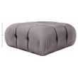 Meridian Furniture Orin Taupe Velvet Performance Fabric Modular Ottoman
