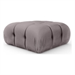 Meridian Furniture Orin Taupe Velvet Performance Fabric Modular Ottoman