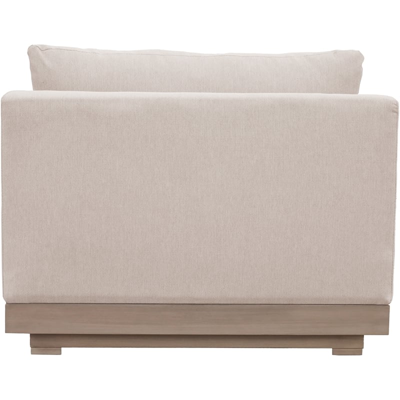 Meridian Furniture Solace Beige Performance Fabric Patio Modular Armless Chair