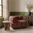 Meridian Furniture Orin Rose Velvet Performance Fabric Modular Corner Chair