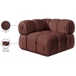 Meridian Furniture Orin Rose Velvet Performance Fabric Modular Corner Chair