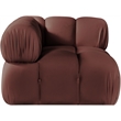Meridian Furniture Orin Rose Velvet Performance Fabric Modular Corner Chair
