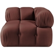 Meridian Furniture Orin Rose Velvet Performance Fabric Modular Corner Chair