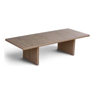 Meridian Furniture Solace 88.5&quot Natural Acacia Wood Outdoor Patio Dining Table