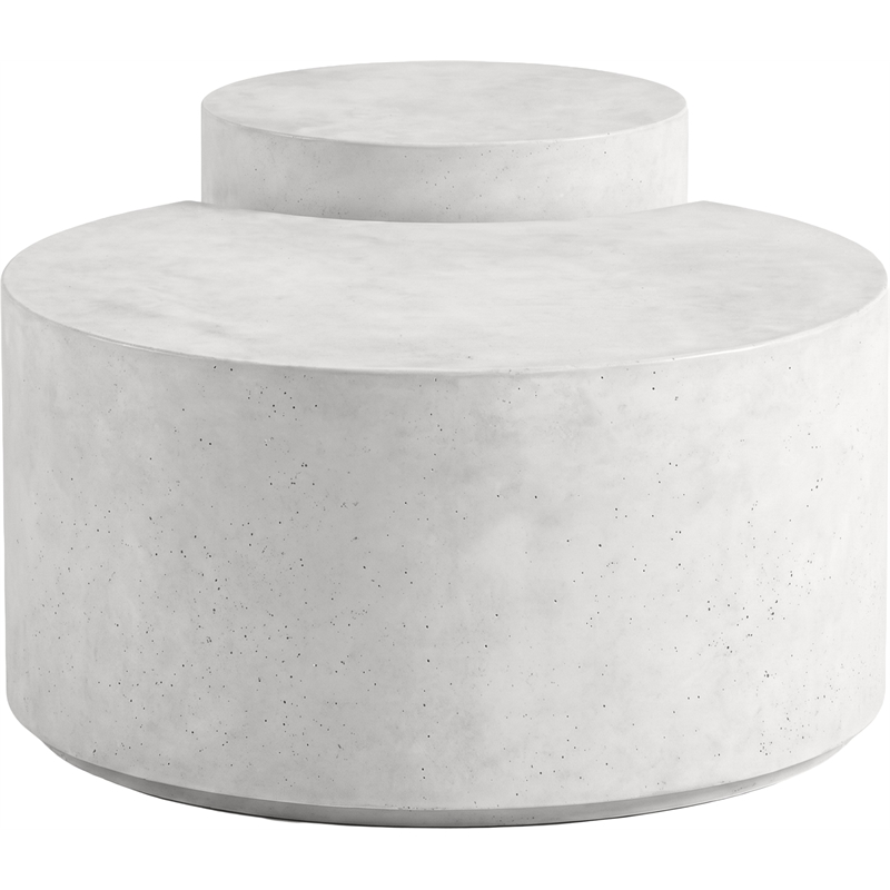 Meridian Furniture Imperia White Concrete Indoor/Outdoor Coffee Table