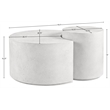 Meridian Furniture Imperia White Concrete Indoor/Outdoor Coffee Table