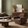 Meridian Furniture Diviento Brown Velvet Performance Fabric Accent Chair