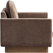 Meridian Furniture Diviento Brown Velvet Performance Fabric Accent Chair
