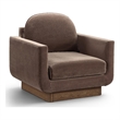Meridian Furniture Diviento Brown Velvet Performance Fabric Accent Chair